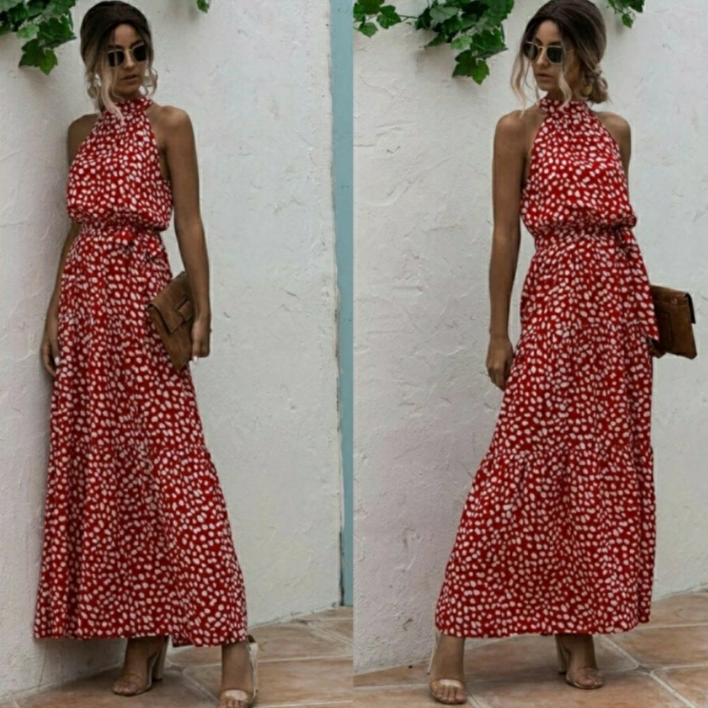 MAXI HALTER LIKE DRESS